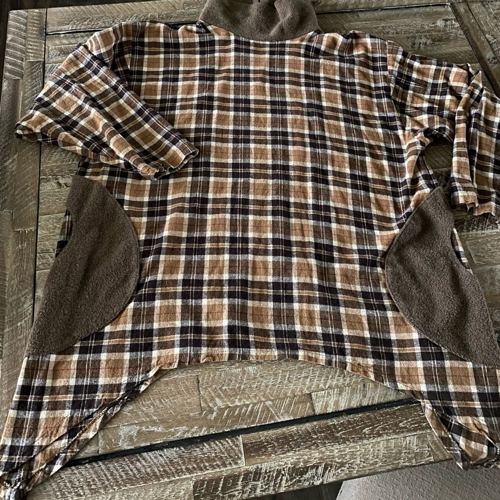 Crescent Moon Clothing (local Doylestown PA designer) -Large Brown Plaid Flannel